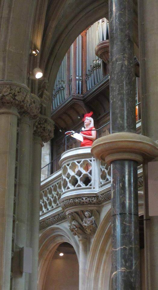 Sara de Visser, Soprano, singing in church in Birmingham